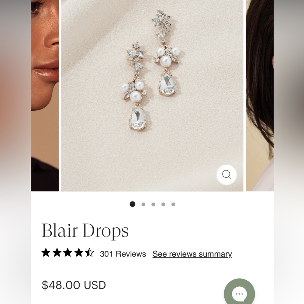 Olive & Piper Blair Drops Gold - Bridal Earrings